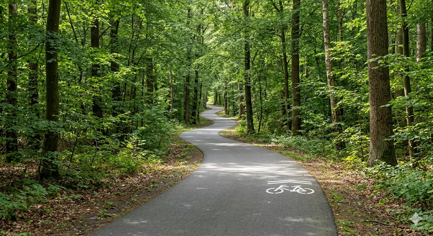 Radweg durch die Natur